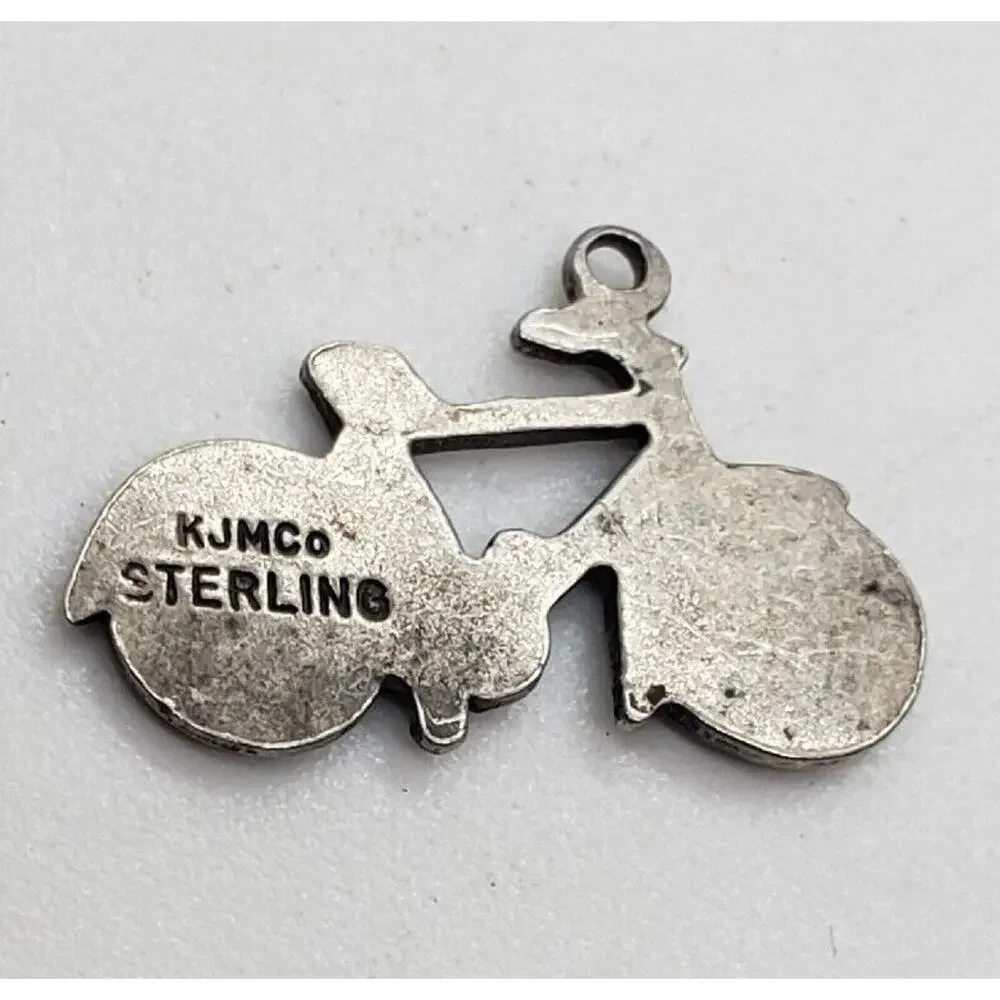 Vintage 925 Silver Charm Bike Bicycle 10 Speed Beach Cruiser KJM Co - Picture 3 of 5